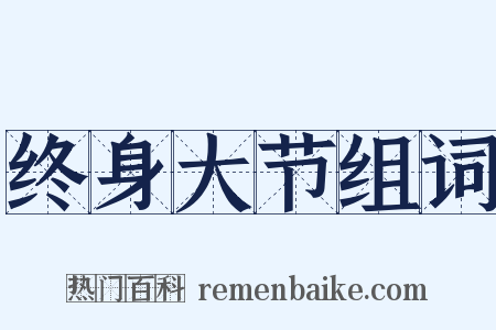 终身大节组词是什么意思的图片